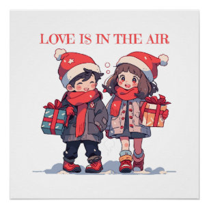 Poster Couple de Noël - L'amour est dans l'air
