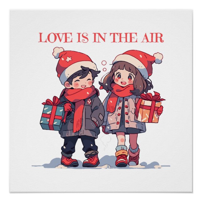Poster Couple de Noël - L'amour est dans l'air (Devant)