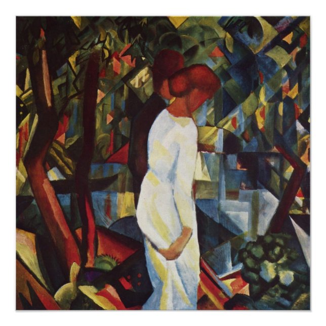 Poster Couple in the Woods par August Macke (Devant)