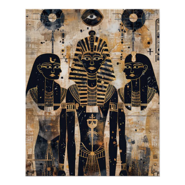 Poster Cour du roi Pharaon d'Égypte ancienne (Devant)