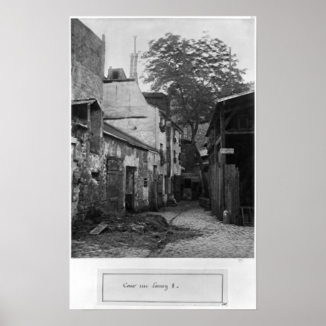 Poster Cour rue Larrey 8, Paris, 1858-78 (Devant)