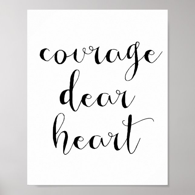 Poster Courage cher coeur (Devant)