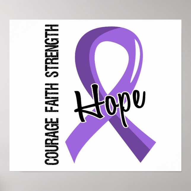 Poster Courage Faith Hope 5 Lymphome de Hodgkin (Devant)