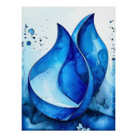 Courbes d'Indigo reposantes