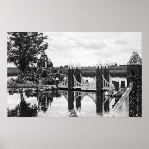 Poster Courbure, photographie de jardin de roche de