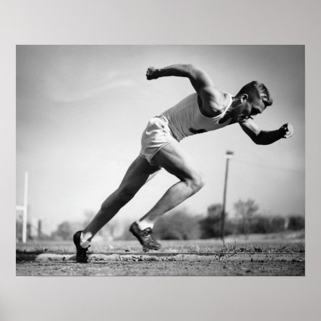 Poster Coureur masculin (Devant)