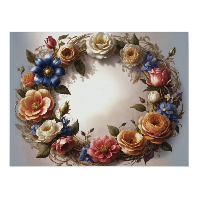 Poster Couronne de fleurs (Devant)