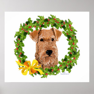 Poster Couronne de houx Terrier Irlandais