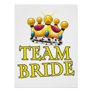 Poster Couronne de mariée Team Bride