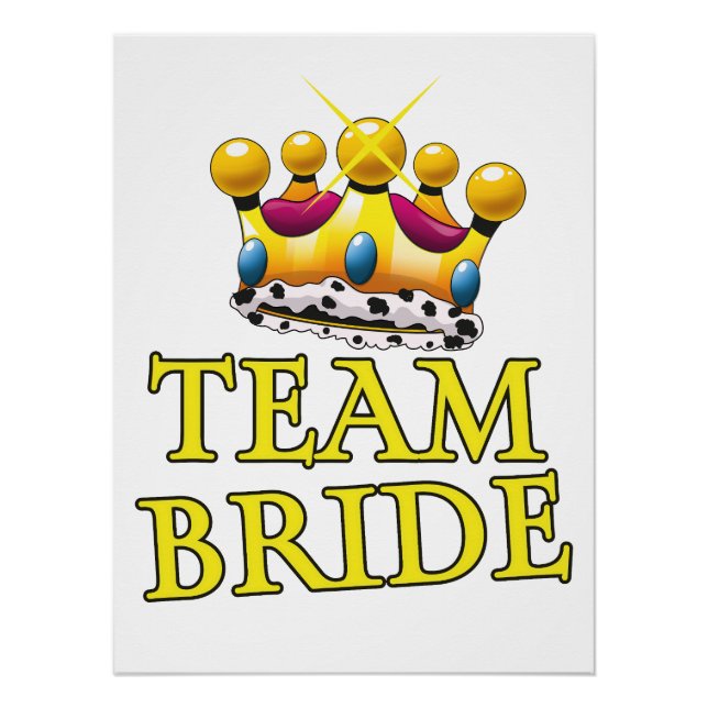 Poster Couronne de mariée Team Bride (Devant)
