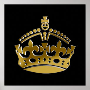 Poster Couronne dorée