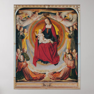 Poster Couronnement de la Vierge, panneau de centre
