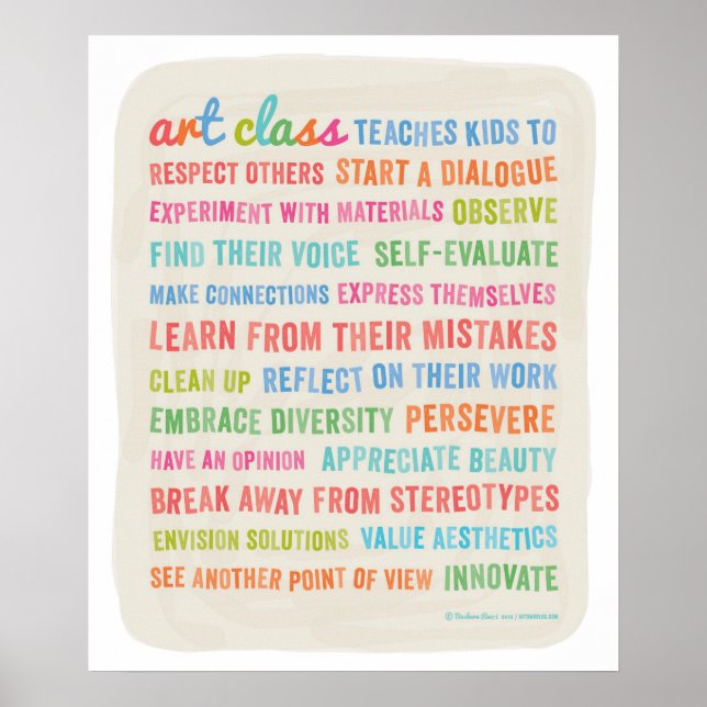 Poster Cours d'art Enseigner aux enfants // 20 x 24 Poste (Devant)