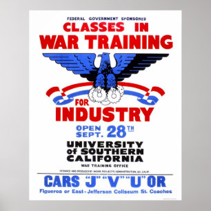 Poster Cours d'entraînement de guerre des États-Unis 1943