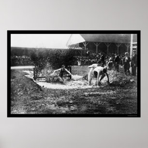 Poster Course 1912 de voie de course d'obstacles