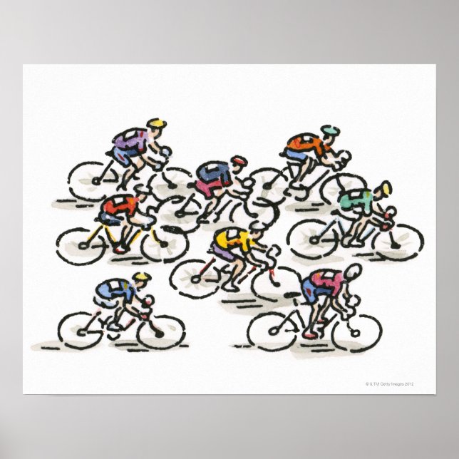 Poster Course à vélo (Devant)
