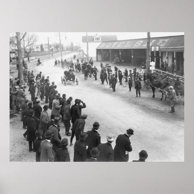 Poster Course automobile Springfield : 1900 (Devant)