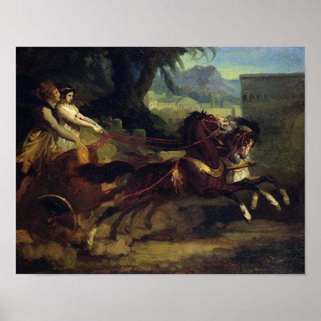 Poster Course de Chariot antique (Devant)
