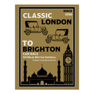 Poster Course de voitures anciennes de Londres à Brighton