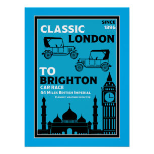 Poster Course de voitures anciennes de Londres à Brighton