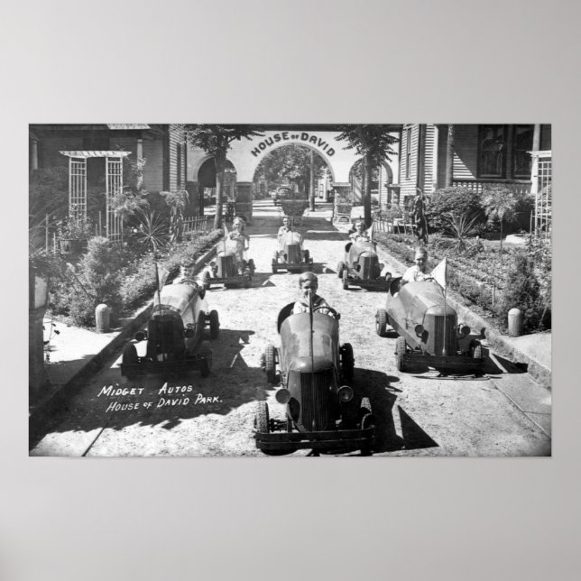 Poster Course d'enfants en voitures miniatures (Devant)