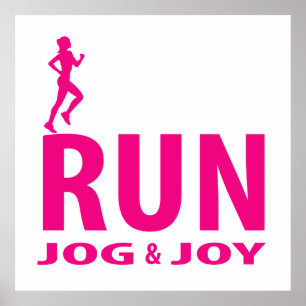 Poster Course, jogging et joie