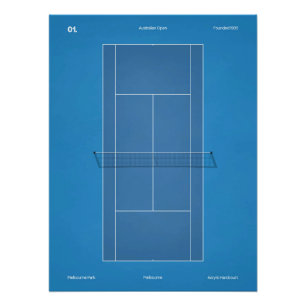 Poster Court de tennis de l'Open d'Australie