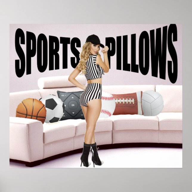 Poster Coussins sportifs (Devant)