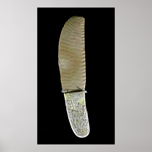 Poster Couteau sculpté avec des scènes de bataille (Devant)