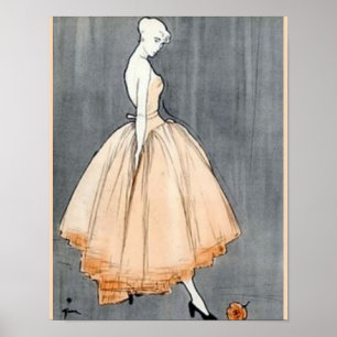 Poster Couture française vintage des années 1940