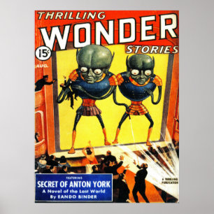 Poster Couverture de magazine de pulpe vintage de cool