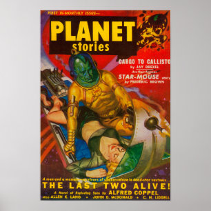 Poster Couverture de magazine d'histoires de planète 6