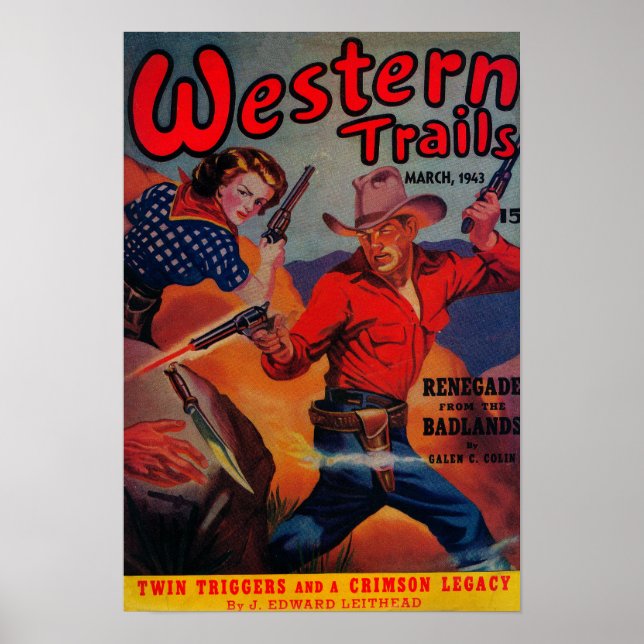 Poster Couverture du magazine Western Trails (Devant)