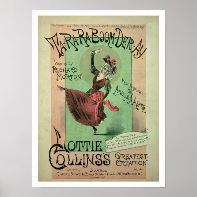 Poster Couverture musicale pour Ta-Ra-Ra-Boom-Der-Ay, pub (Devant)