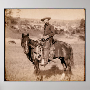Poster COWBOY AMÉRICAIN CLASSIQUE c. 1888