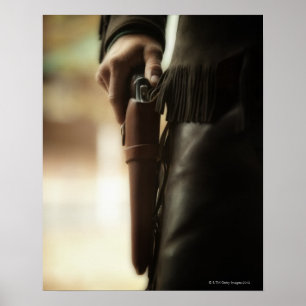 Poster Cowboy avec pistolet dans holster