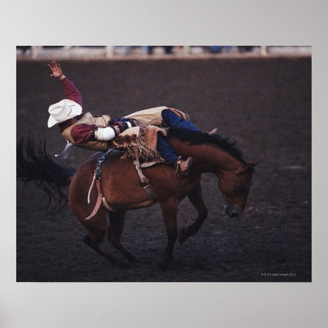 Poster Cowboy dans un rodéo 2 (Devant)