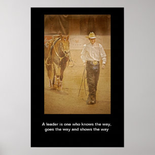 Poster Cowboy Et Cheval Leadership Motivationnel Imprimer