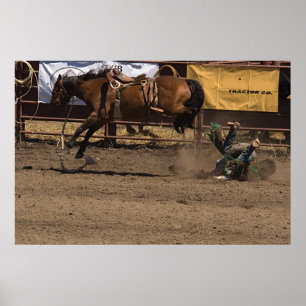 Poster Cowboy obtient un coup de pied à Bronc équitation