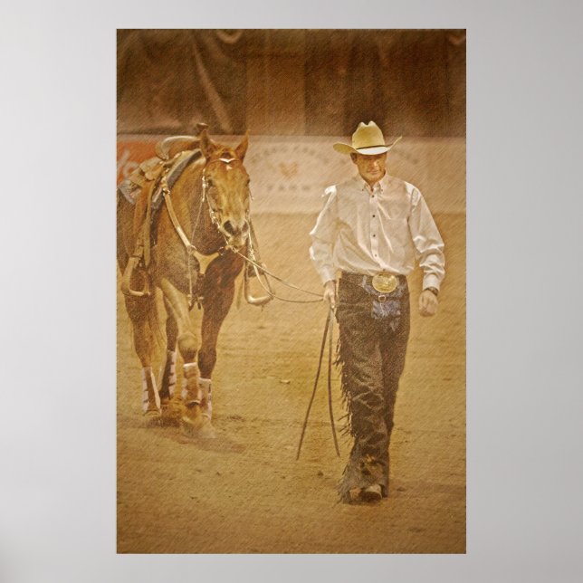 Poster Cowboy Take Me Away fine art print (Devant)