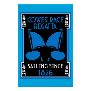 Poster Cowes île de Wight Yacht Regatta