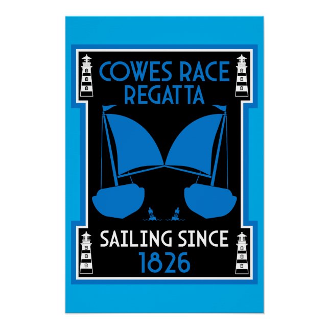 Poster Cowes île de Wight Yacht Regatta (Devant)