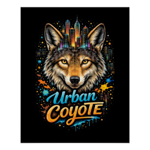 Poster Coyote urbain
