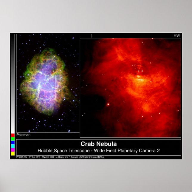 Poster Crab Nebula Hubble Telescope (Devant)
