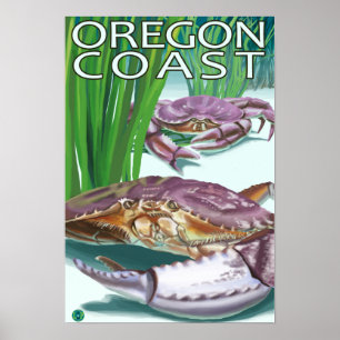 Poster Crabe de la côte de l'Oregon