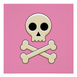 Poster Crâne avec os