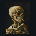 Poster Crâne avec une cigarette brûlante par Van Gogh<br><div class="desc">Le crâne de Van Gogh d'un squelette avec une cigarette brûlante</div>