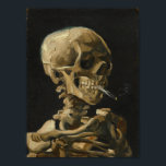 Poster Crâne avec une cigarette brûlante par Van Gogh<br><div class="desc">Le crâne de Van Gogh d'un squelette avec une cigarette brûlante</div>