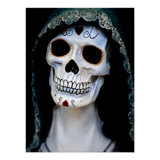 Poster Crâne de Jour des Morts (Devant)