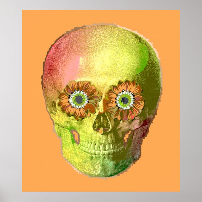 Poster Crâne de marguerite dorée (Devant)
